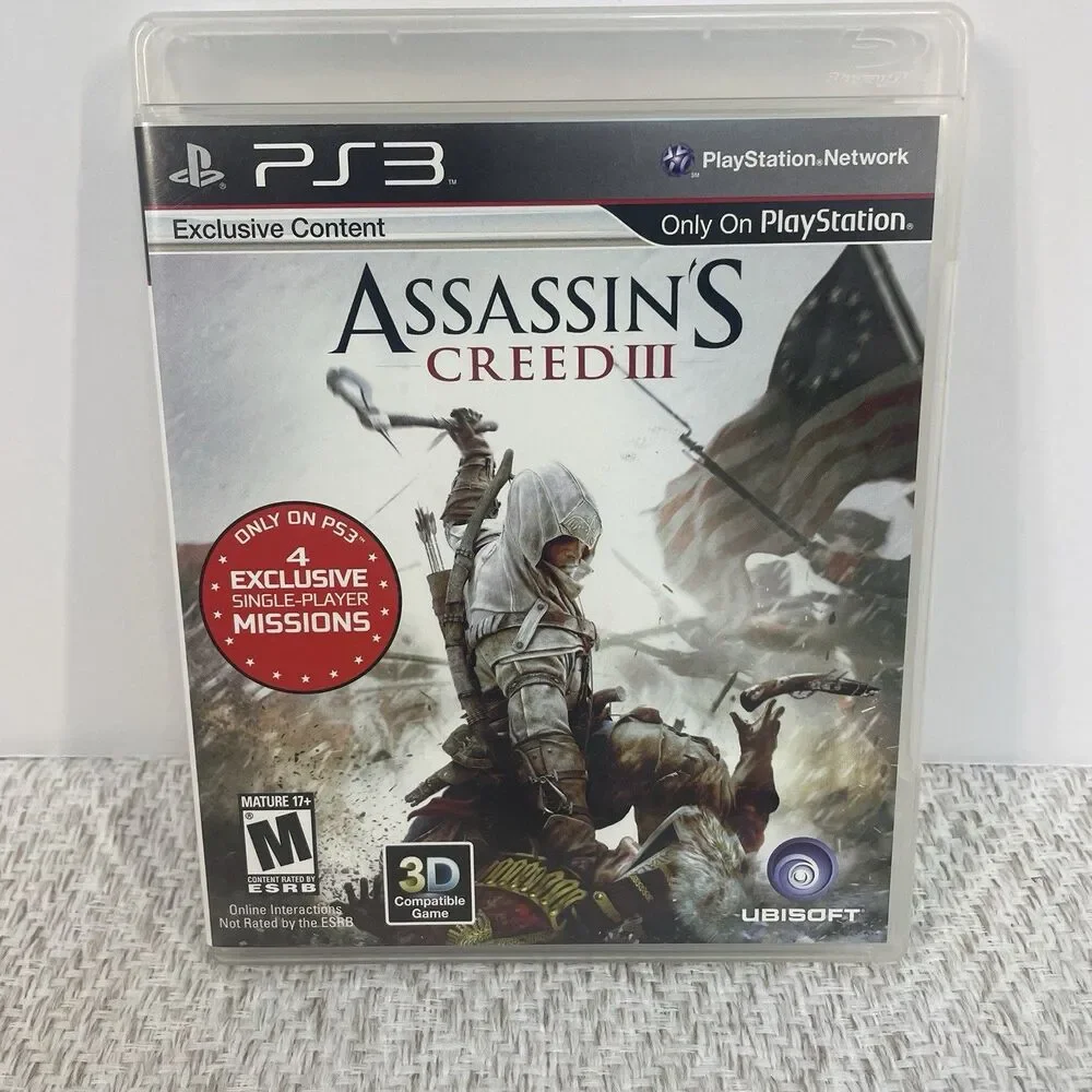 Assassin's Creed 3 Vidoe Game for Sony Playstation 3 Complete with Manual